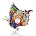 Butterfly Pearl Rhinestone Brooch PA4840