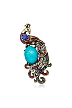 Peacock Rhinestone Brooch PA4853