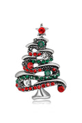 Christmas Tree Rhinestone Brooch PA4857