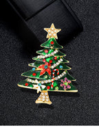 Christmas Tree Alloy Rhinestone Brooch PA4860 - view 5