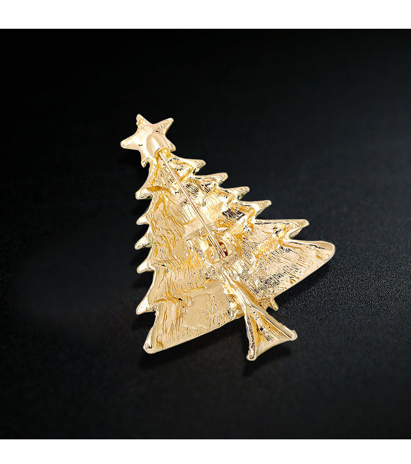 Christmas Tree Alloy Rhinestone Brooch PA4860 - view 6