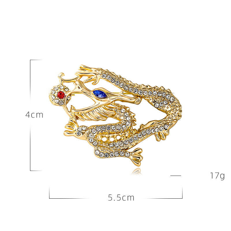 Dragon Rhinestone Brooch PA4865