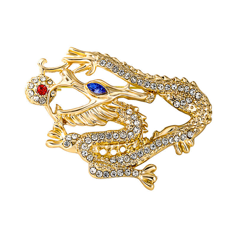 Dragon Rhinestone Brooch PA4865