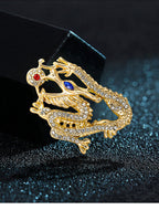 Dragon Rhinestone Brooch PA4865