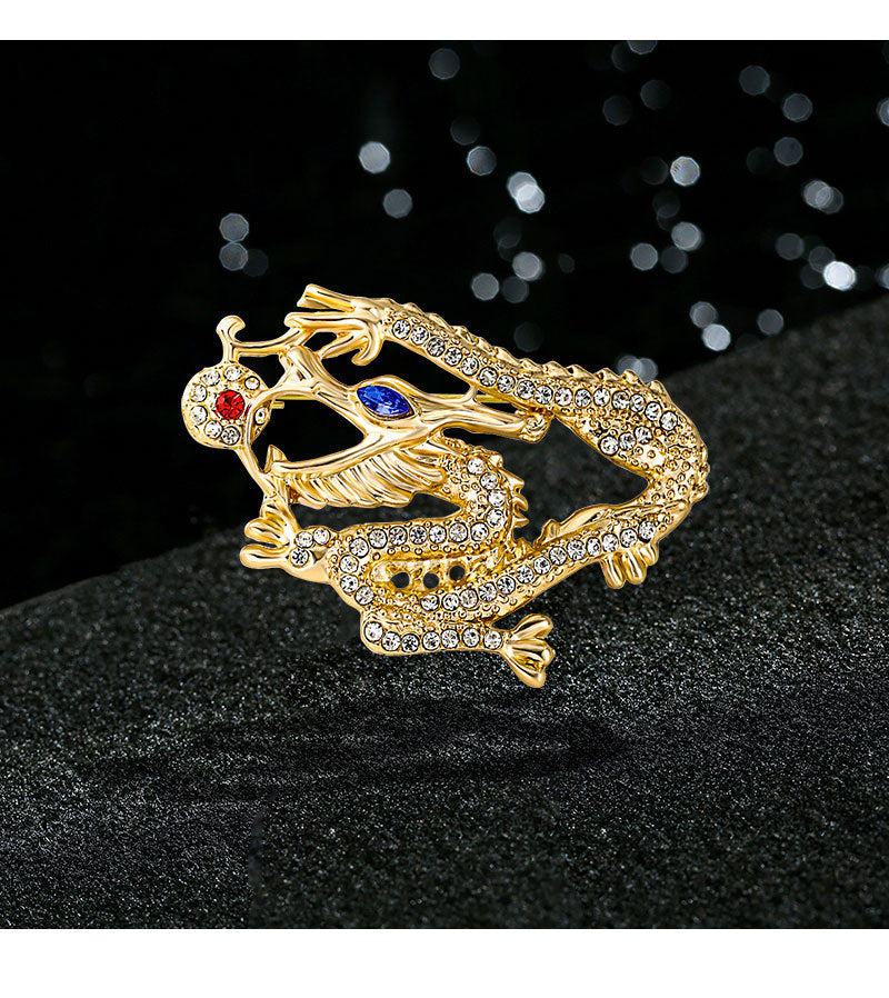 Dragon Rhinestone Brooch PA4865