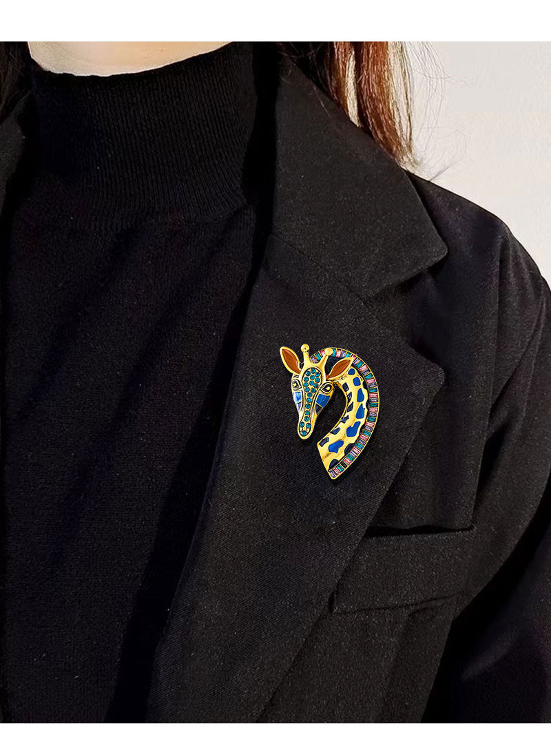 Giraffe Rhinestone Brooch PA4866