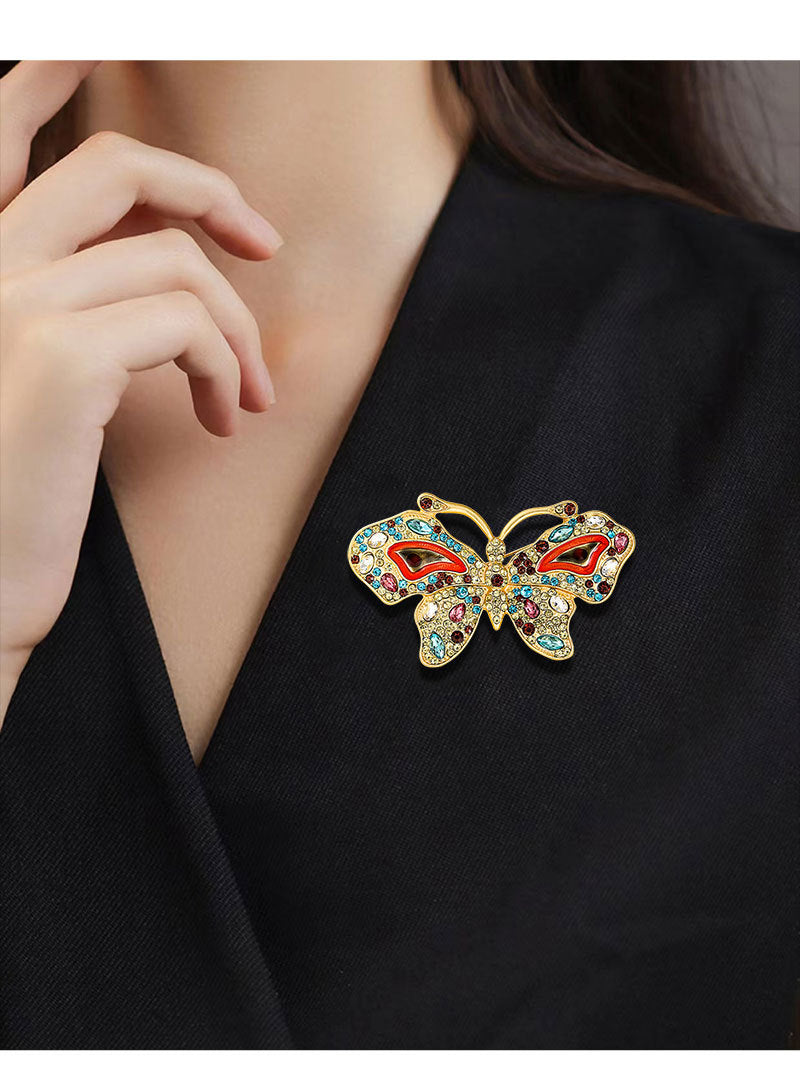 Butterfly Rhinestone Brooch PA4867 - view 2