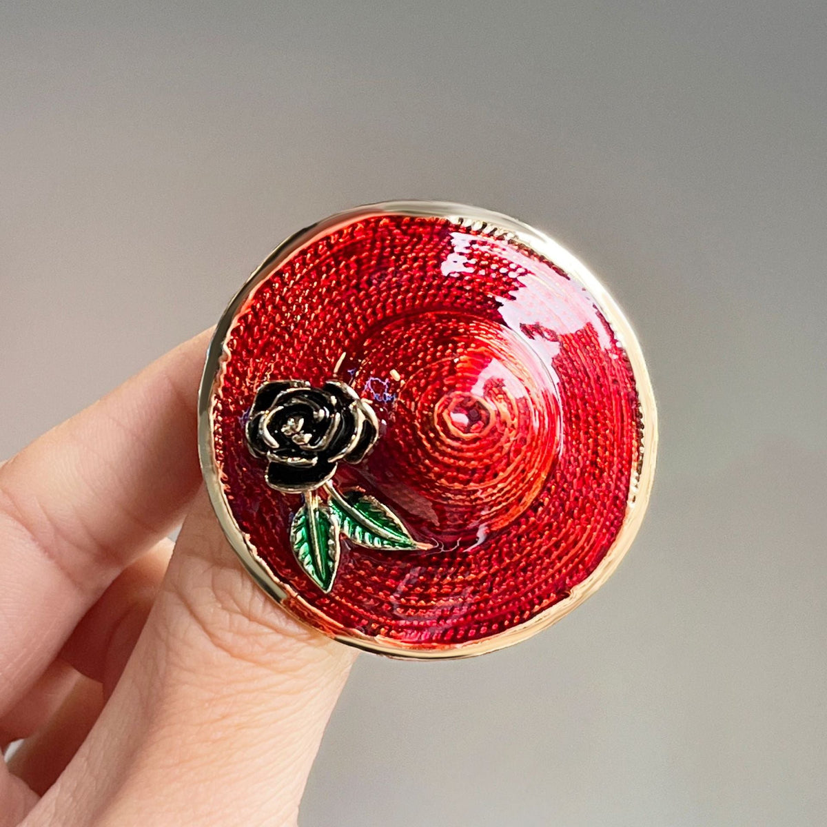 Camellia Hat Alloy Brooch PA4886