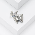 Two Butterfly Rhinestone Brooch PA4912