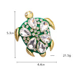 Turtle Rhinestone Brooch PA4919 - view 4