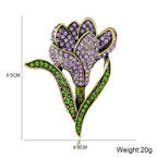 Tulip Rhinestone Brooch PA4920 - view 2