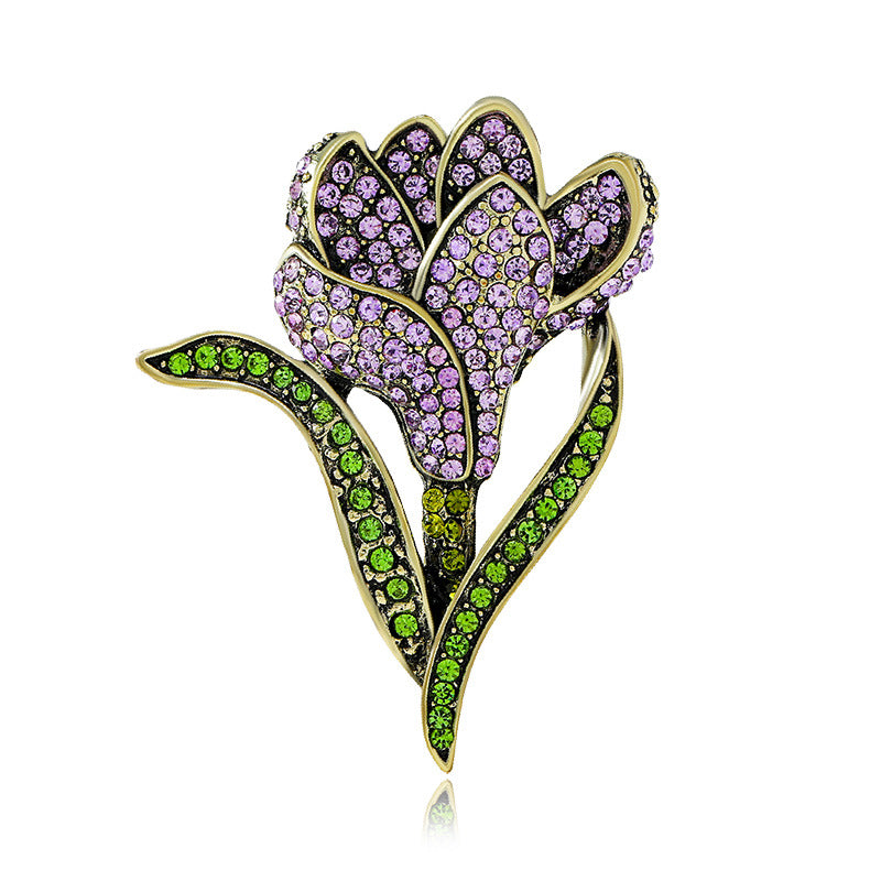 Tulip Rhinestone Brooch PA4920