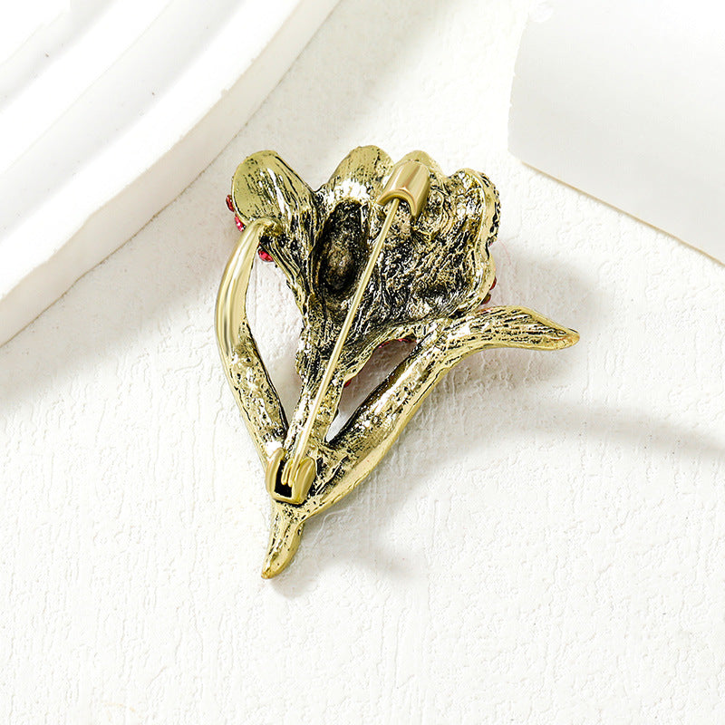 Tulip Rhinestone Brooch PA4920 - view 11