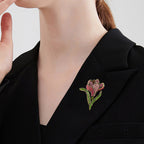 Tulip Rhinestone Brooch PA4920 - view 7