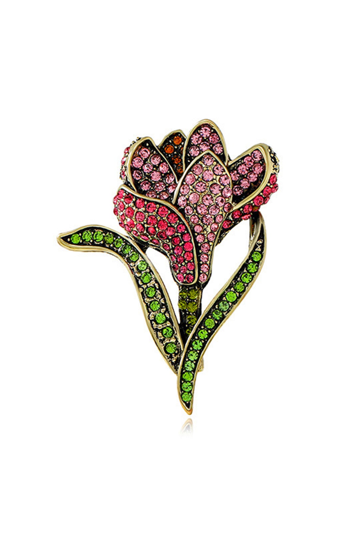 Tulip Rhinestone Brooch PA4920 - view 4
