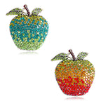 Apple Rhinestone Brooch PA4923