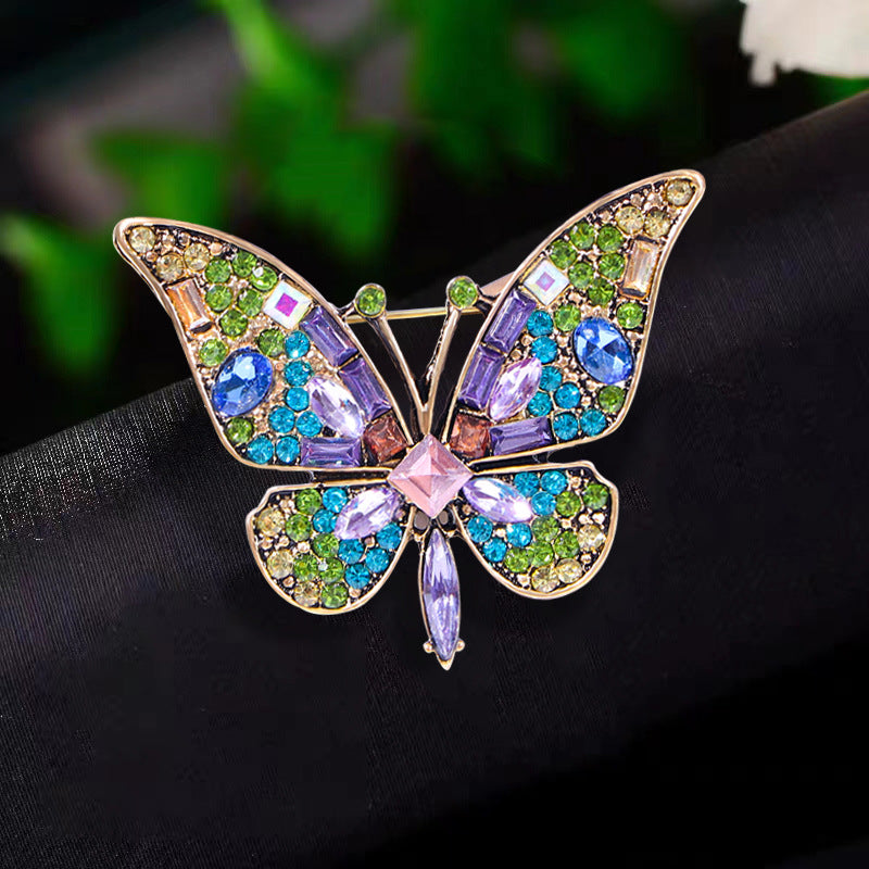 Butterfly Rhinestone Brooch PA4925 - view 4
