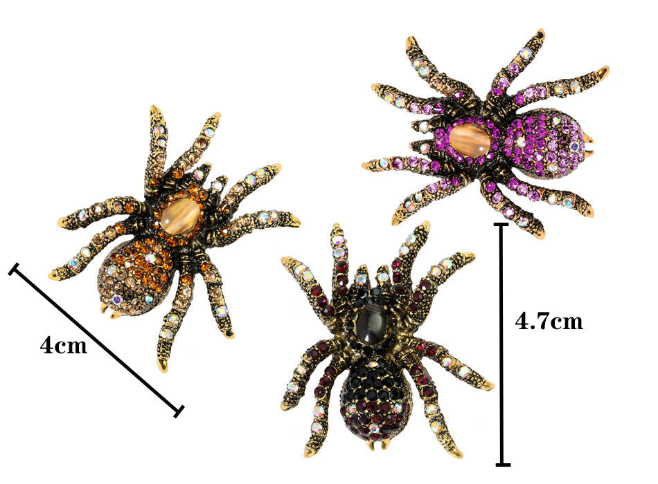 Spider Rhinestone Brooch PA4926 - view 2
