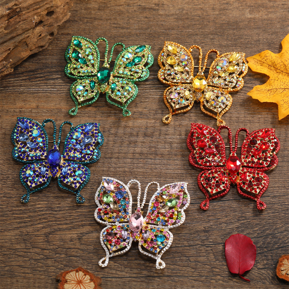 Butterfly Rhinestone Brooch PA4929
