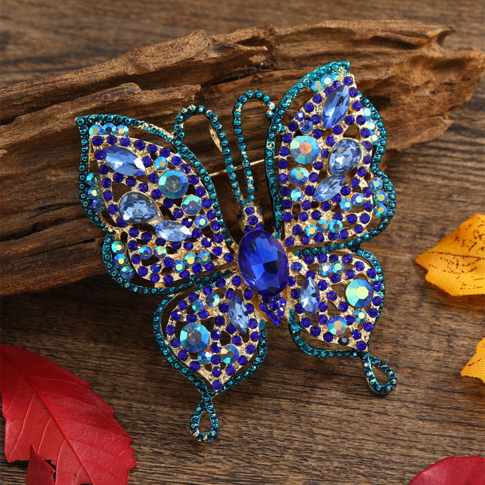 Butterfly Rhinestone Brooch PA4929