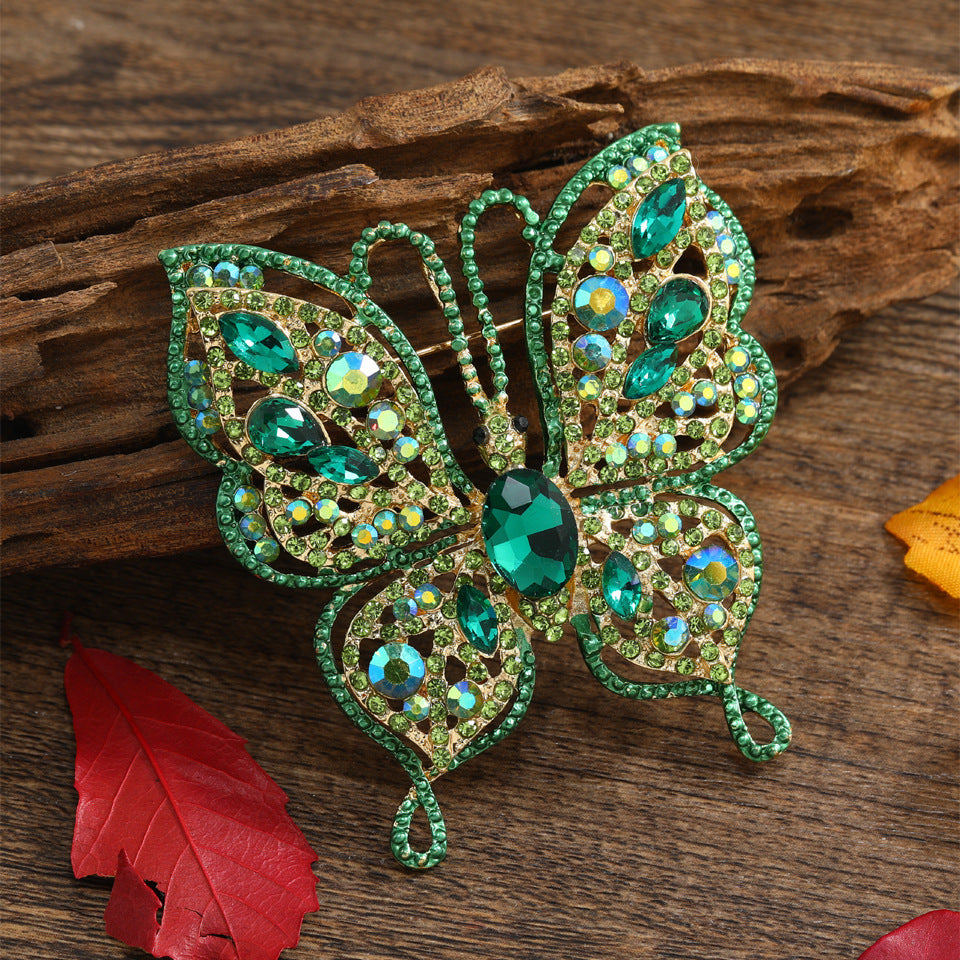 Butterfly Rhinestone Brooch PA4929