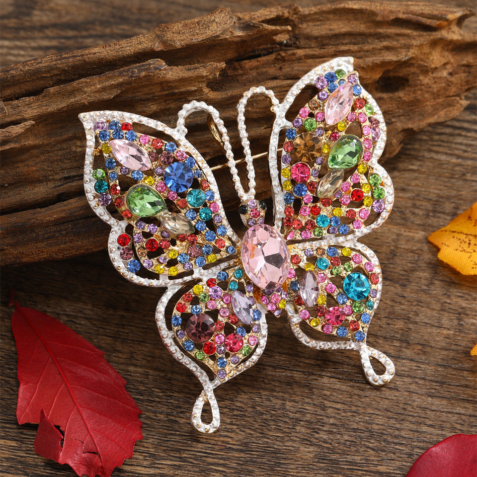 Butterfly Rhinestone Brooch PA4929