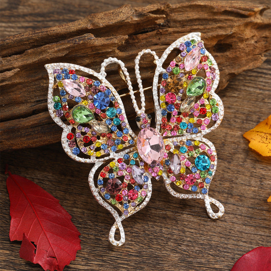 Butterfly Rhinestone Brooch PA4929