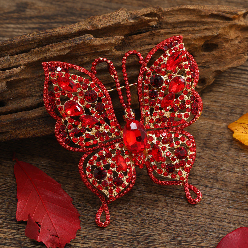 Butterfly Rhinestone Brooch PA4929