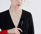Snake Rhinestone Brooch PA4935 - view 2