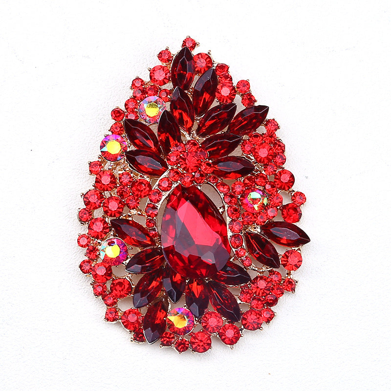 Teardrop Rhinestone Brooch PA4939
