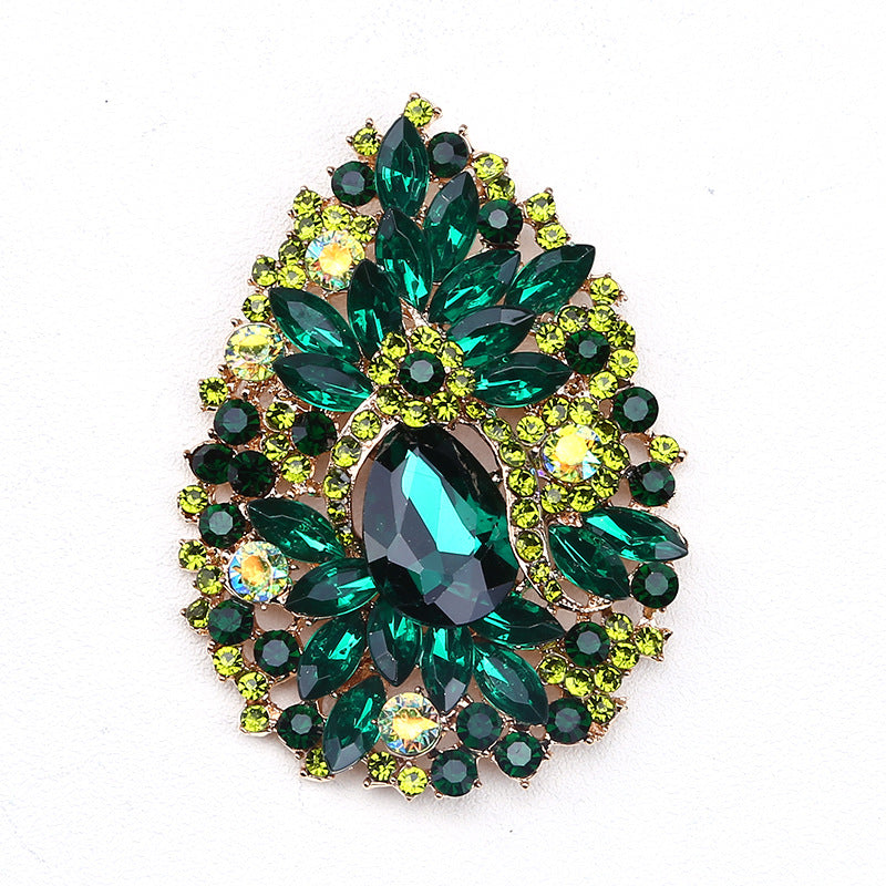 Teardrop Rhinestone Brooch PA4939