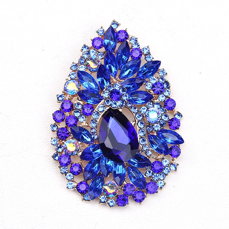 Teardrop Rhinestone Brooch PA4939