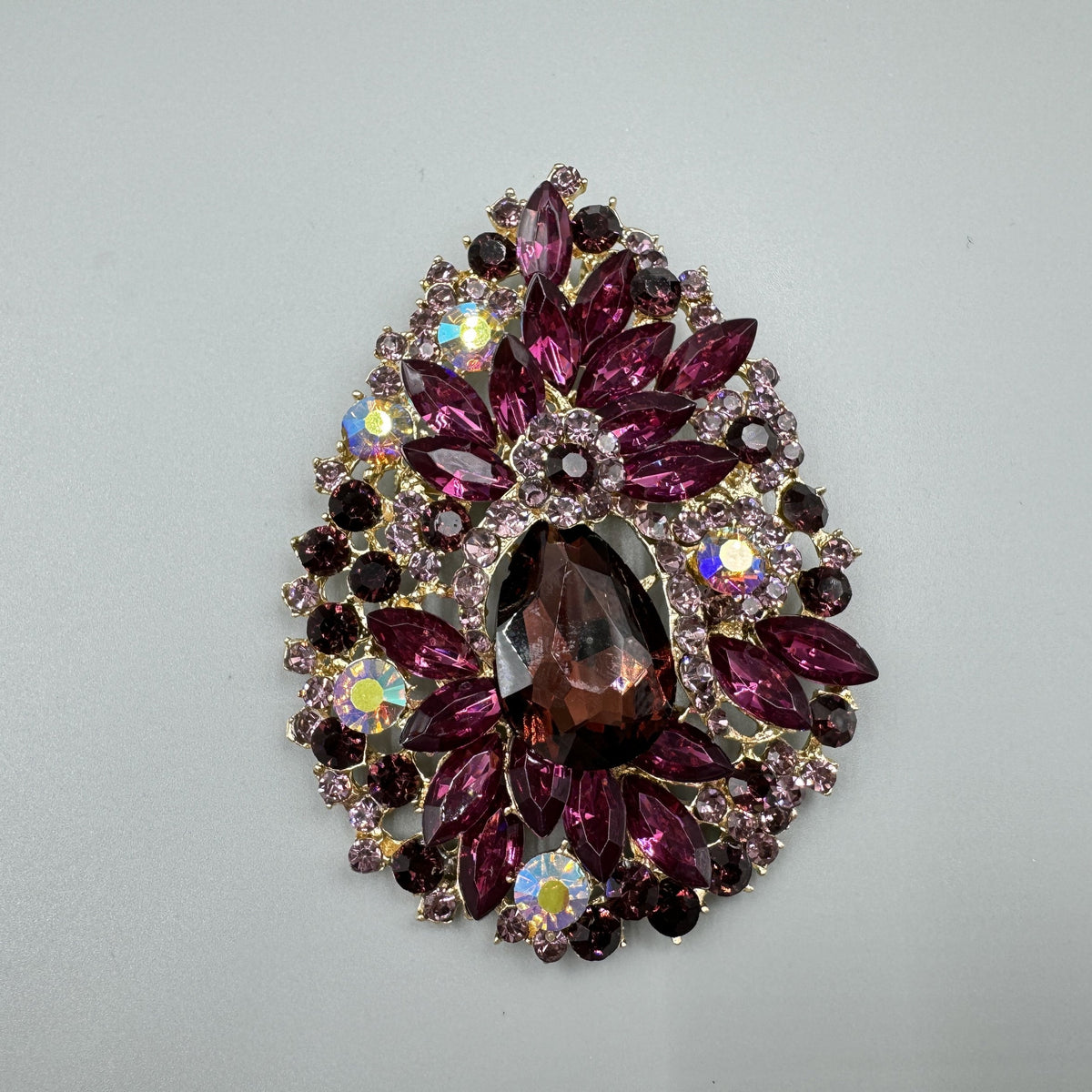 Teardrop Rhinestone Brooch PA4939
