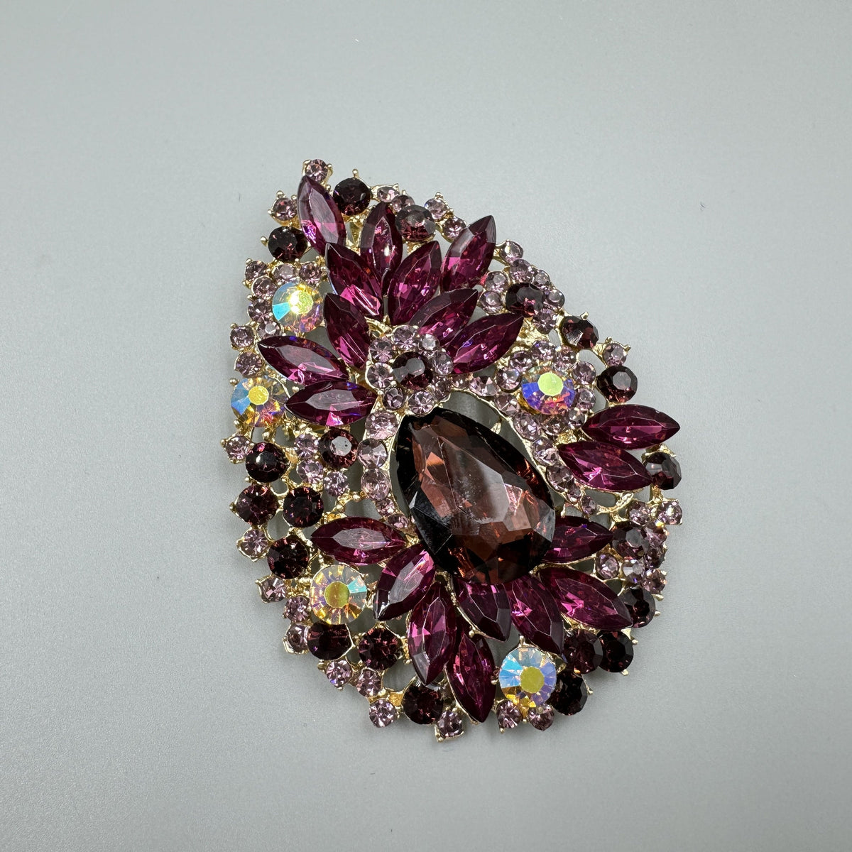 Teardrop Rhinestone Brooch PA4939