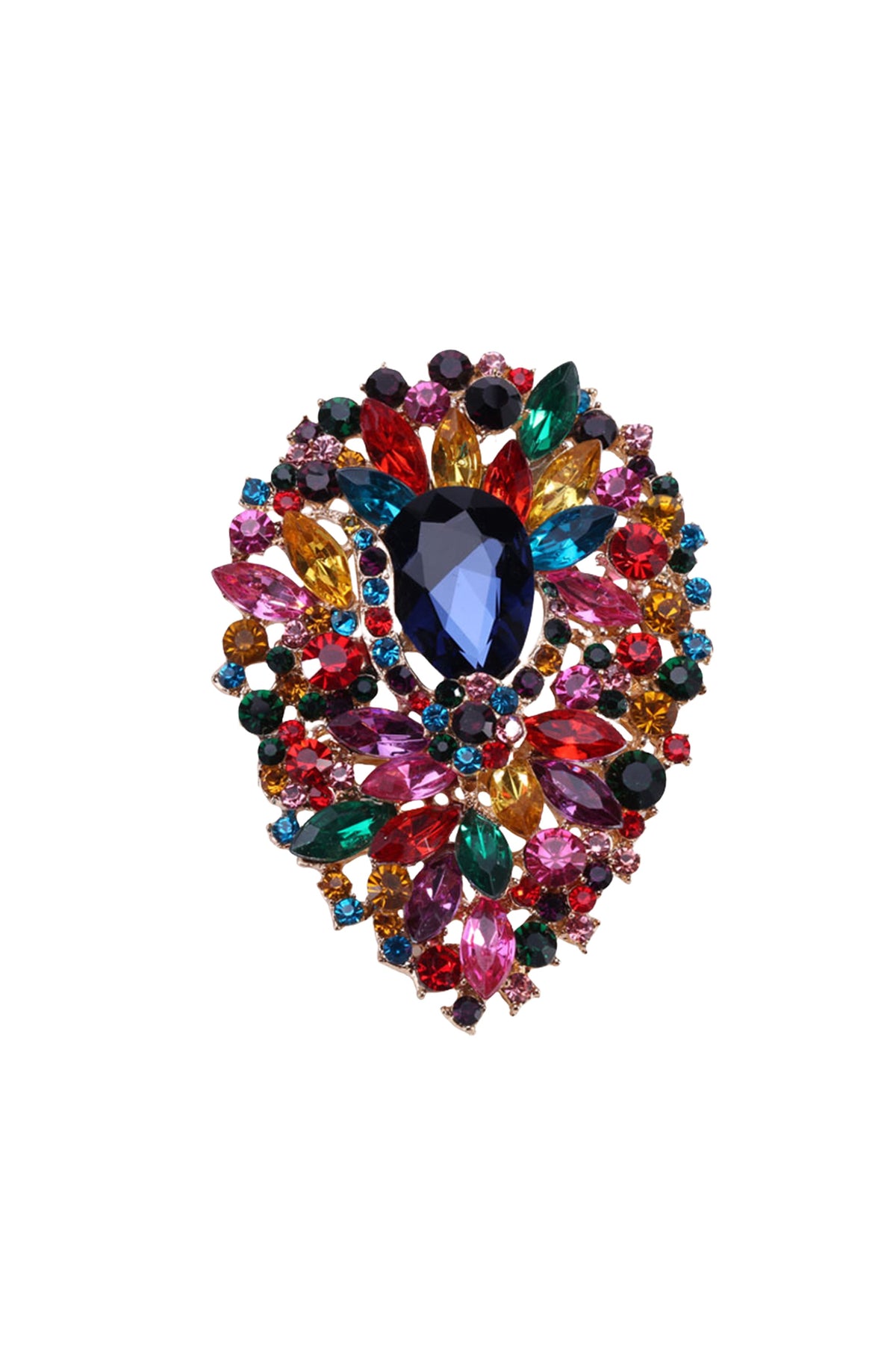 Teardrop Rhinestone Brooch PA4939