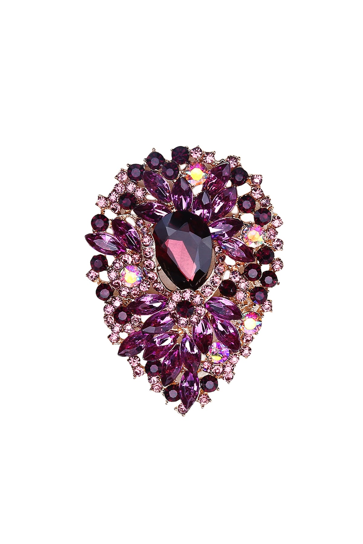 Teardrop Rhinestone Brooch PA4939