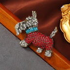 Dog Alloy Rhinestone Brooch PA4944