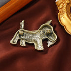 Dog Alloy Rhinestone Brooch PA4944