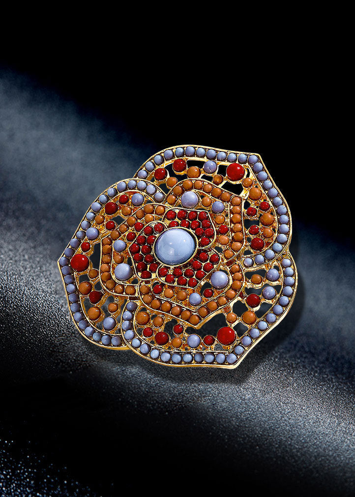 Floral Bead Brooch PA4951