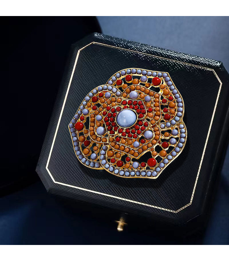 Floral Bead Brooch PA4951