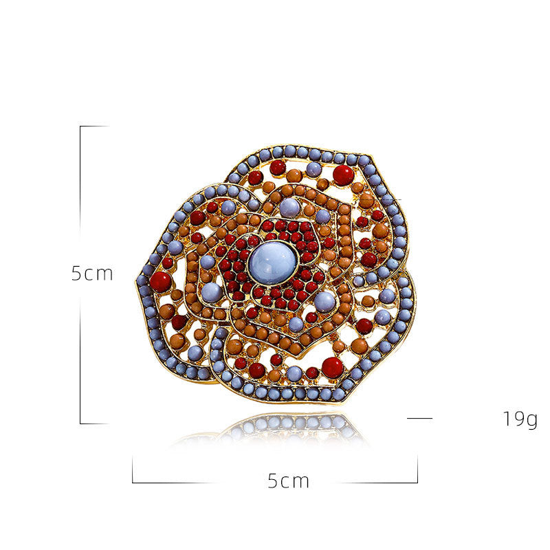 Floral Bead Brooch PA4951