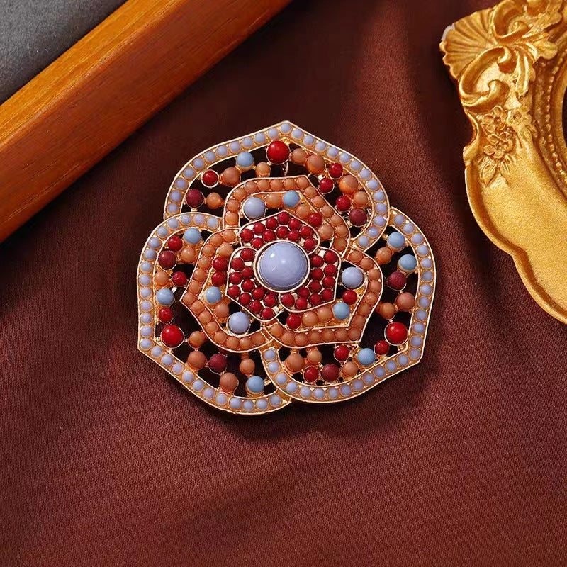 Floral Bead Brooch PA4951
