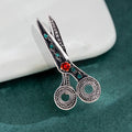 Scissors Rhinestone Brooch PA4952 - view 7