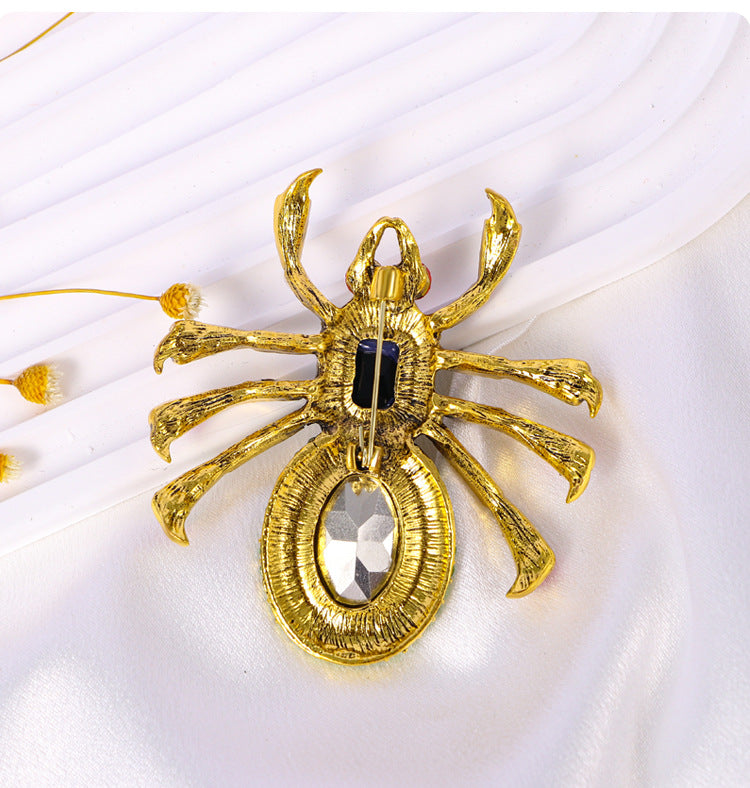 Alloy Crystal Spider Brooch PA4953 - view 2