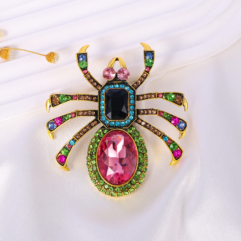 Alloy Crystal Spider Brooch PA4953 - view 4