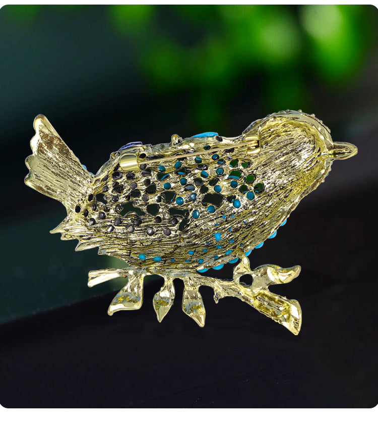 Bird Rhinestone Brooch PA4955