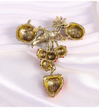 Pineapple, Strawberry, Lychee Rhinestone Brooch PA4957