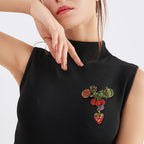 Pineapple, Strawberry, Lychee Rhinestone Brooch PA4957