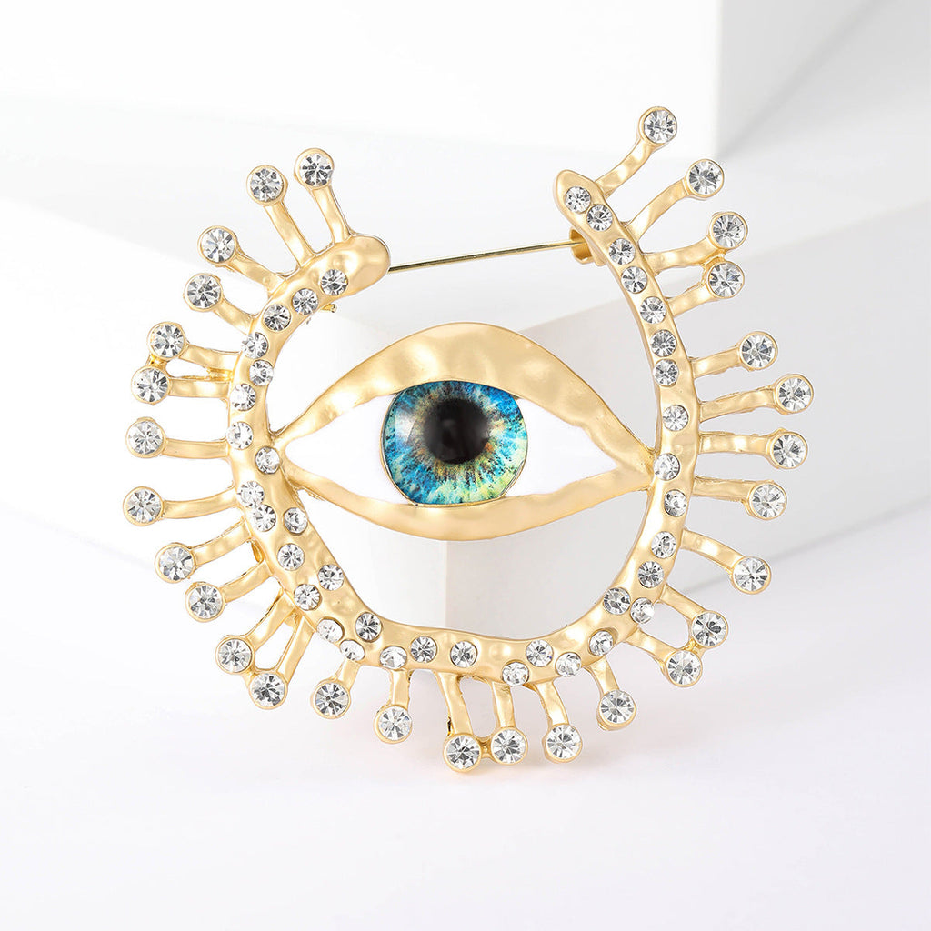 Evil Eye Rhinestone Brooch PA4964 - view 3