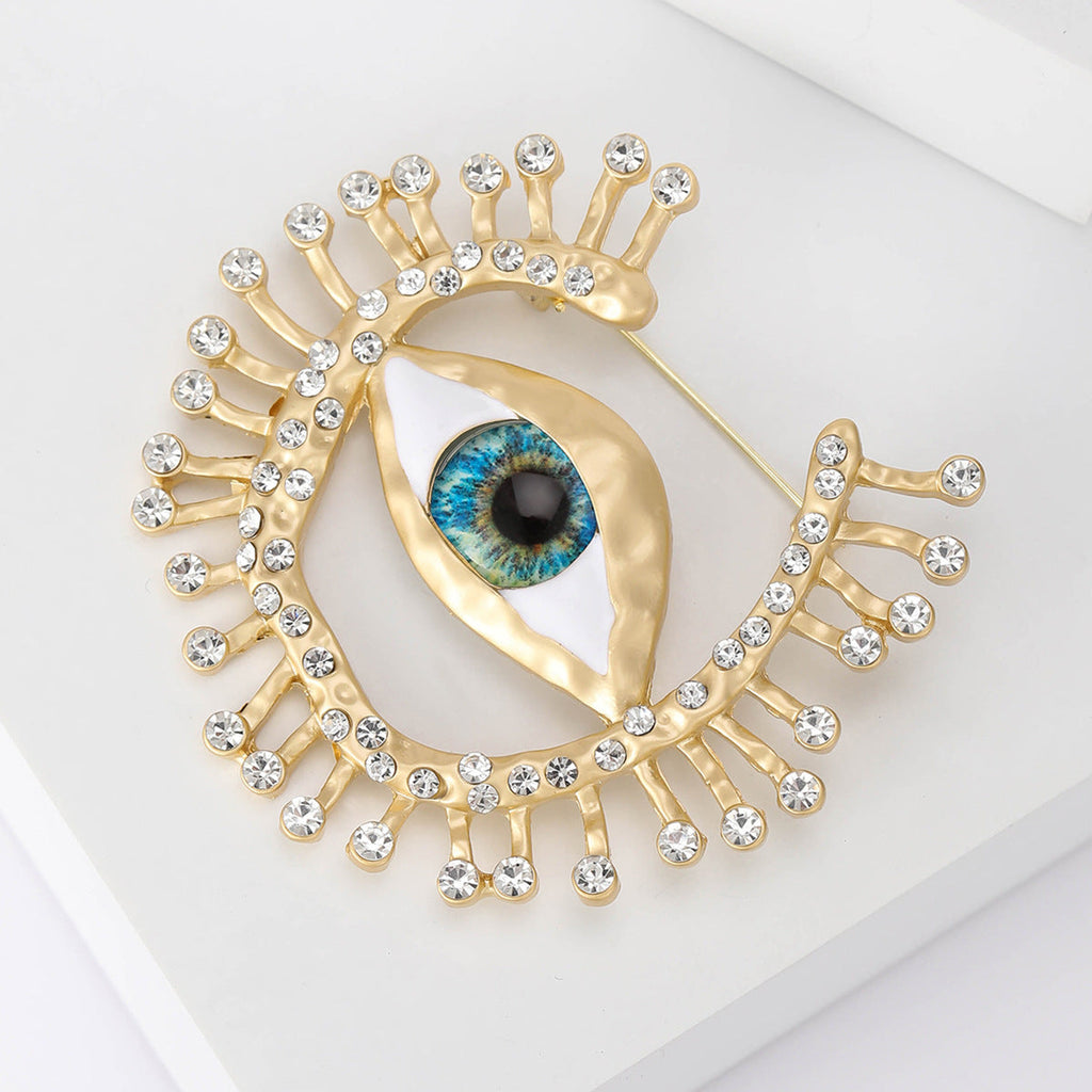Evil Eye Rhinestone Brooch PA4964 - view 6